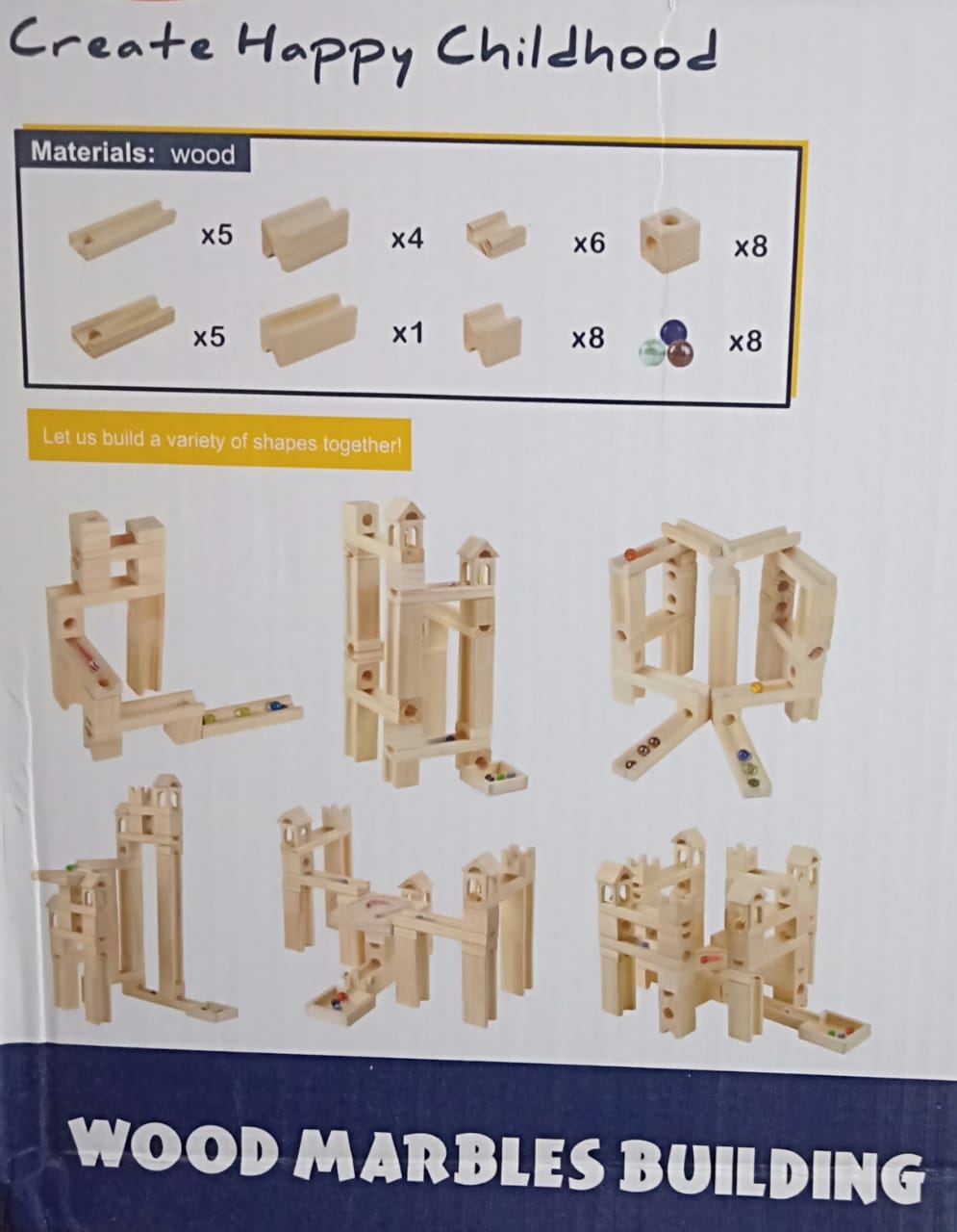 Onshine Wooden Marble Run Building Blocks. Learning Toys Pakistan