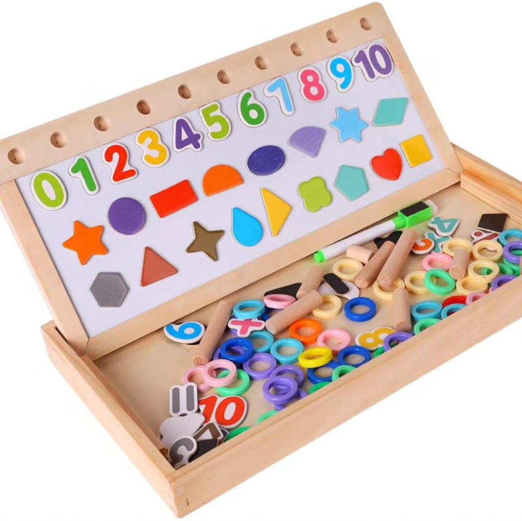 White Board With Counters And Magnetic Numbers/Shapes - Learning Toys ...