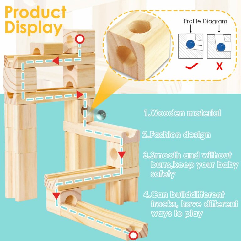 Onshine Wooden Marble Run Building Blocks. - Learning Toys Pakistan