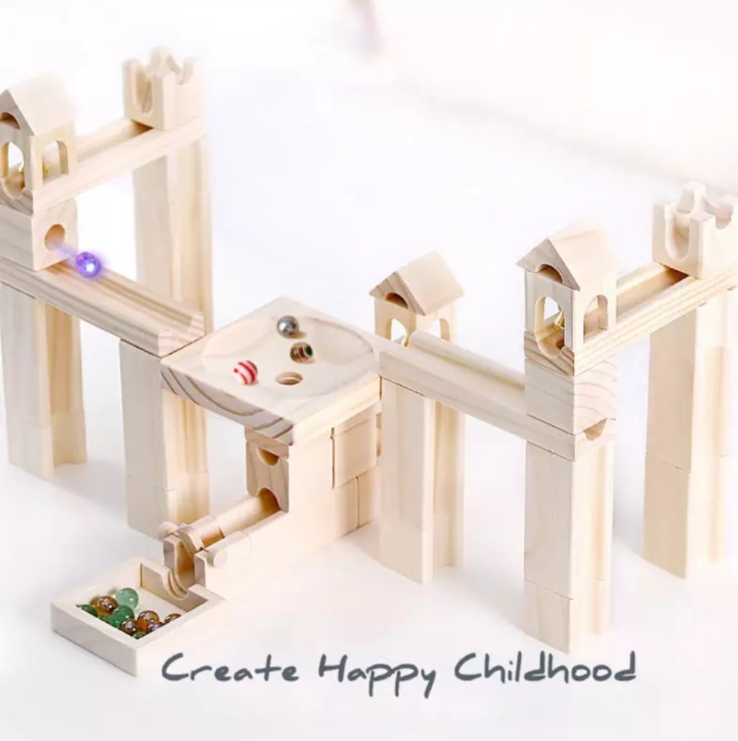 Onshine Wooden Marble Run Building Blocks. Learning Toys Pakistan