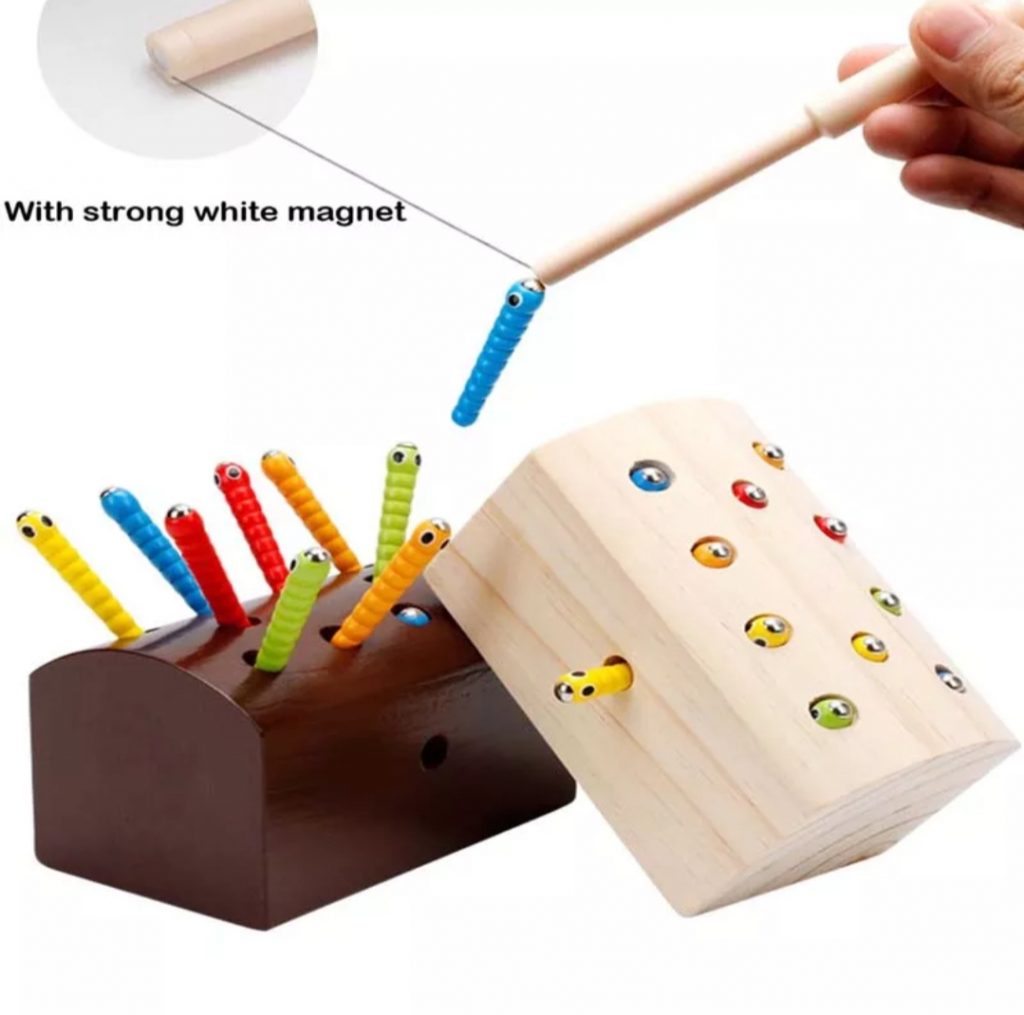 WOODEN CATCH WORM GAME Learning Toys Pakistan