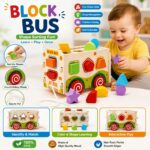 wooden assembling car with shape sorter