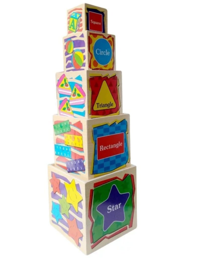 Shape Matching And Sorting 5 Wooden Boxes - Learning Toys Pakistan