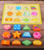 3 Dimensional wooden Shape Chunky Puzzle