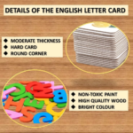 wooden alphabet letter word spelling matching cards