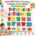 wooden number learning board