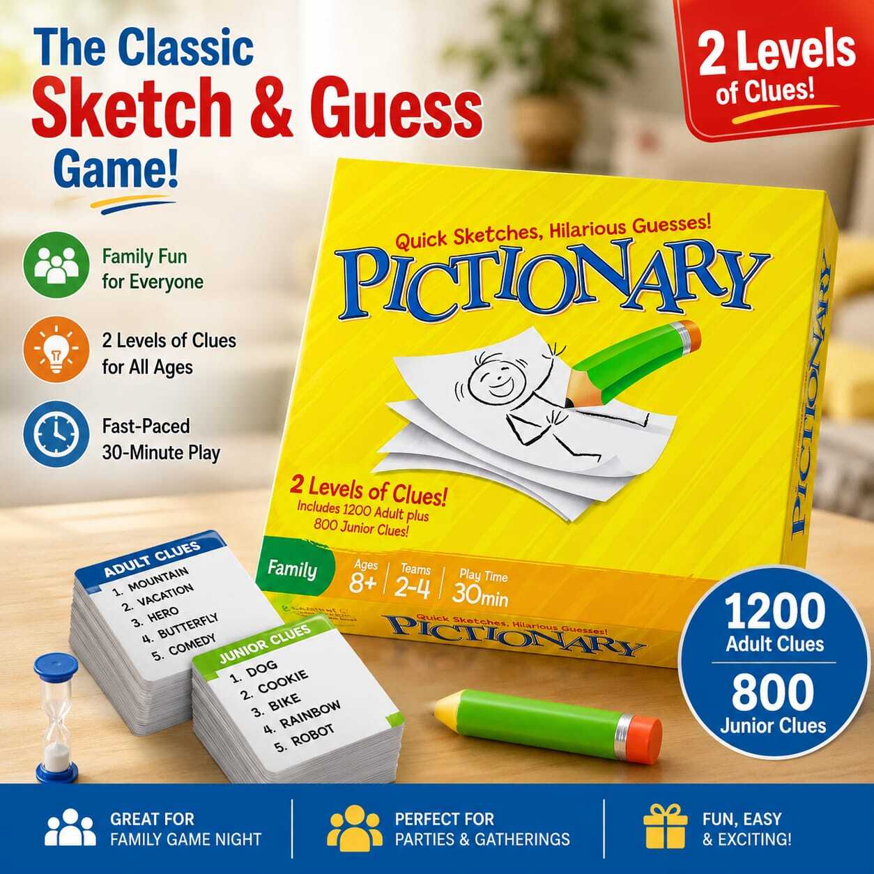 Pictionary Sketch And Guess Family Game pictionary sketch and guess family board game