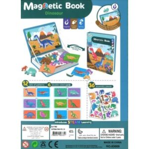magnetic dinosaur book with patterns for kids
