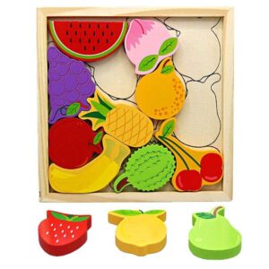 3D Wooden Chunky Fruits