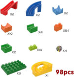 DIY Track Marble Maze Building Blocks Roll The Ball Toy Bricks 98 pcs