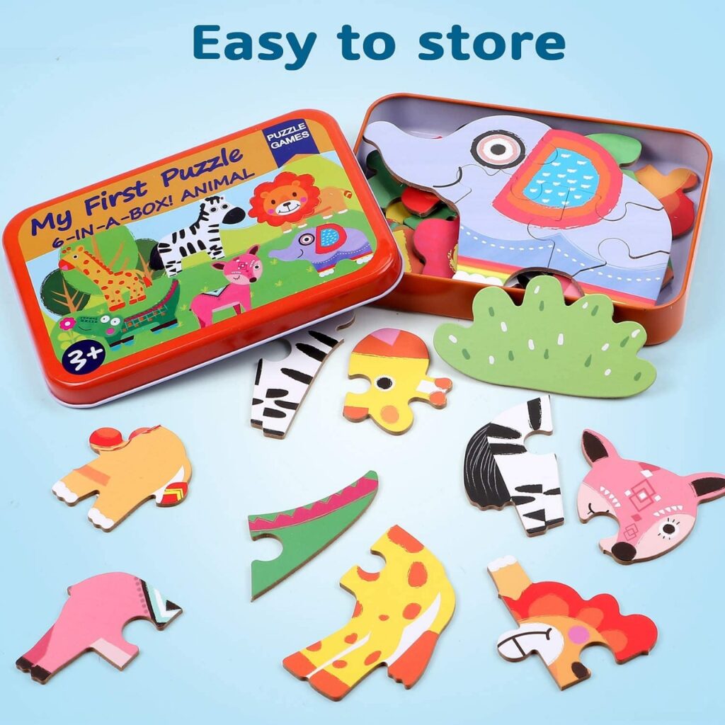 My First Wooden Jigsaw Puzzle Animal - Learning Toys Pakistan