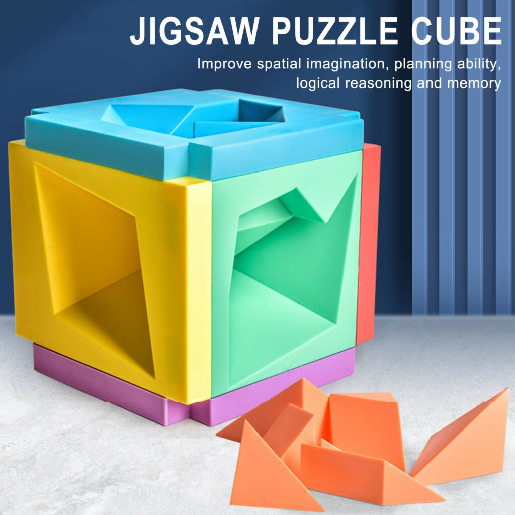 3D Tangram Jigsaw Puzzle Cube - Learning Toys Pakistan