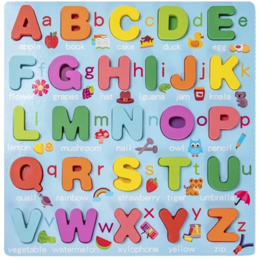 3d ABC Guide Wooden Board Large Size