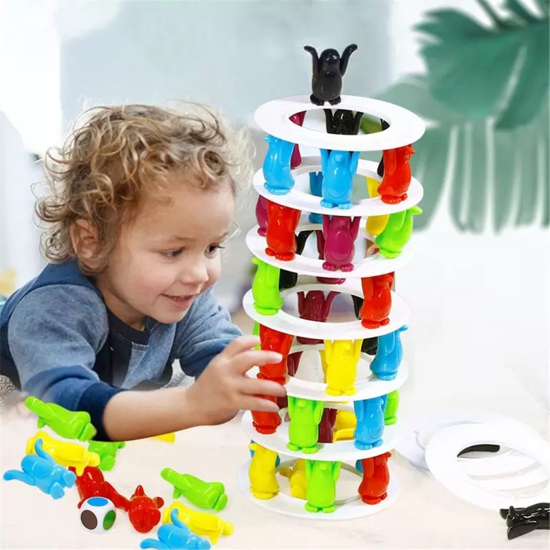 Collapse Tower Game With Penguins