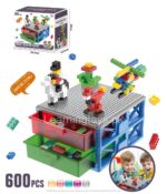 Lego Blocks With 2-Drawer Storage 600 Pieces