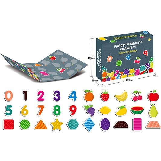 Fancy Magnetic Chartlet Number, Fruit & Shapes