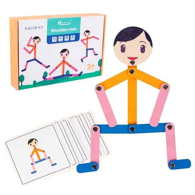Wooden Man Pattern Puzzle