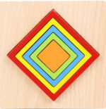 Geometric Square 3 D Wood Puzzle - Image 2