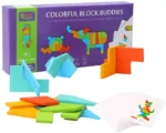 Wooden Colorful Blocks With 40 Patterns - Image 2