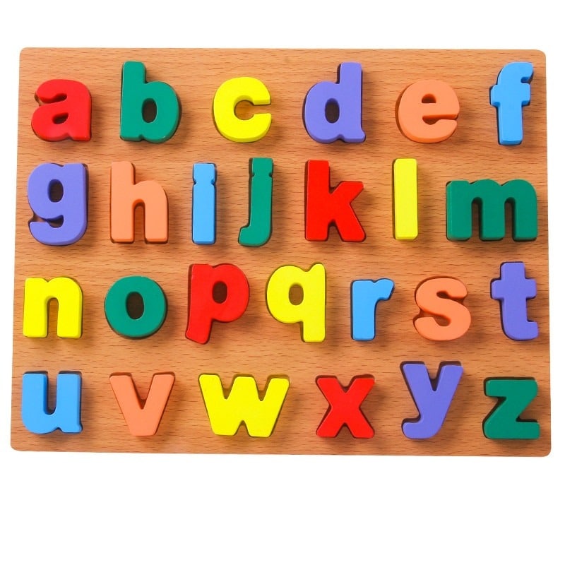 3d Wooden Board – Lowercase Alphabet