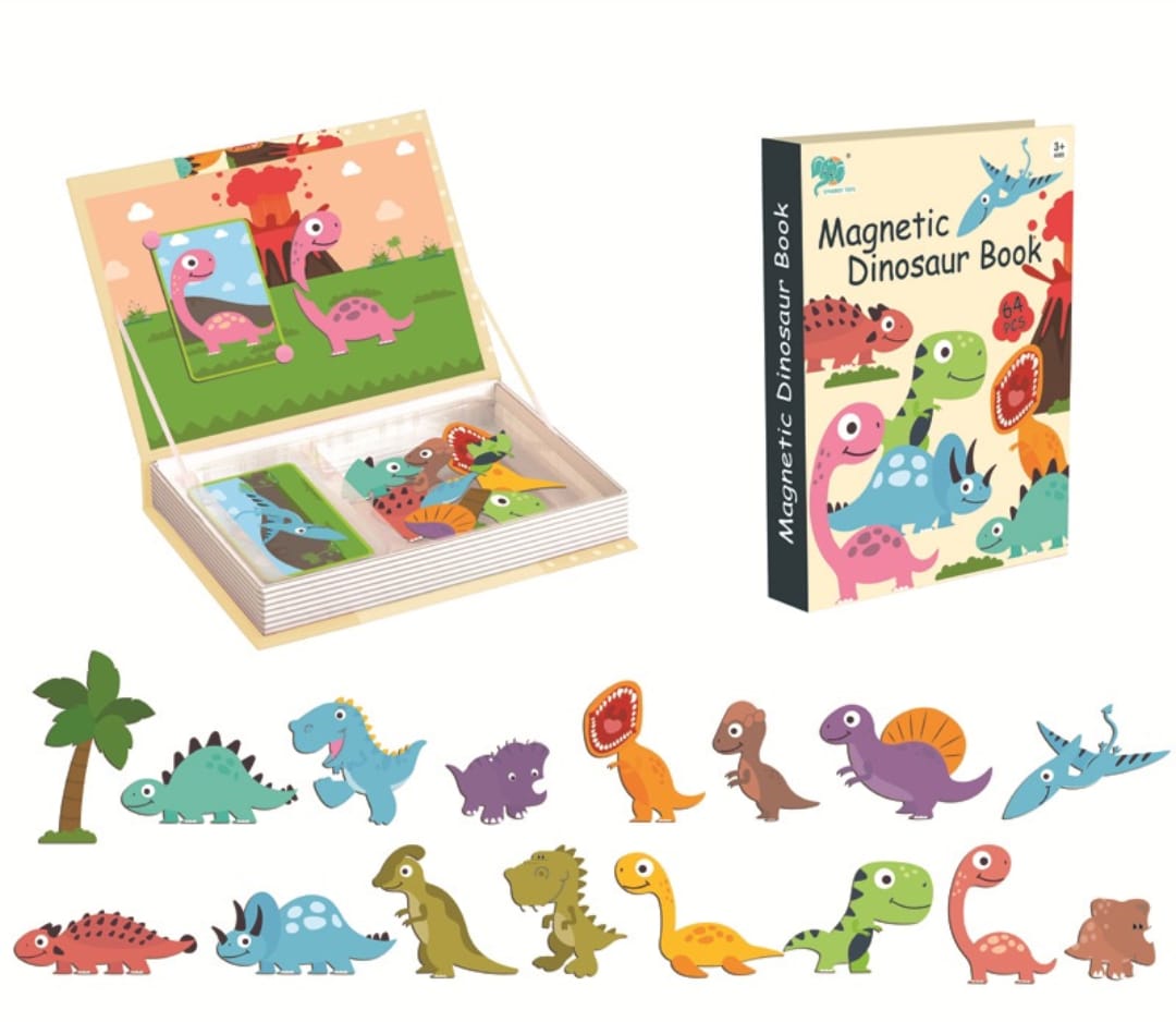 Magnetic Dinosaur Puzzle Book