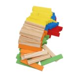 Wooden Stacking Colorful Building Blocks 102 Pieces - Image 2