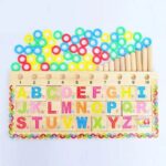 English Logarithmic Wooden Board With Tracing Letters