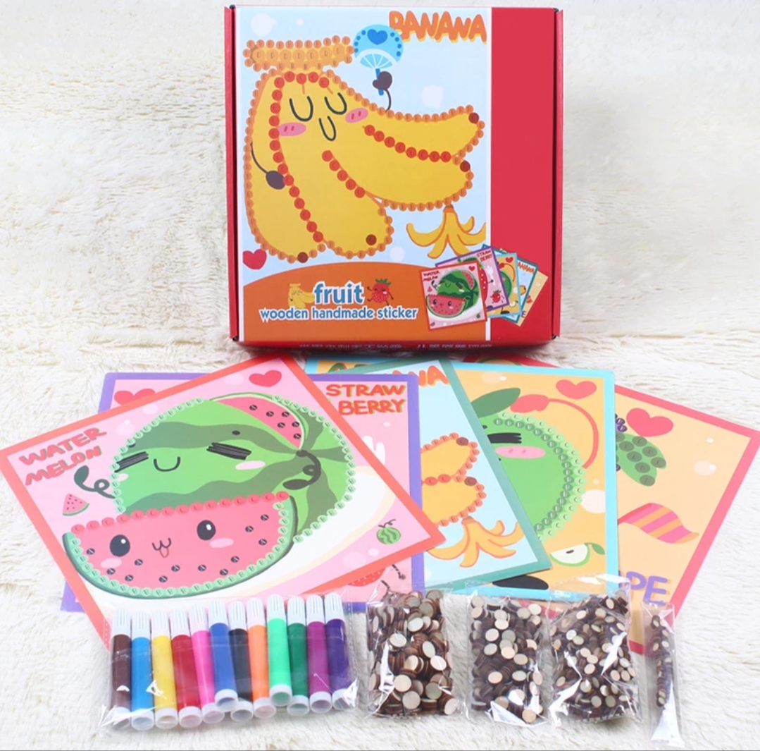 Wooden Sticker Art & Craft (Fruit)