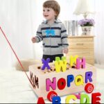 Letter sorting wooden car