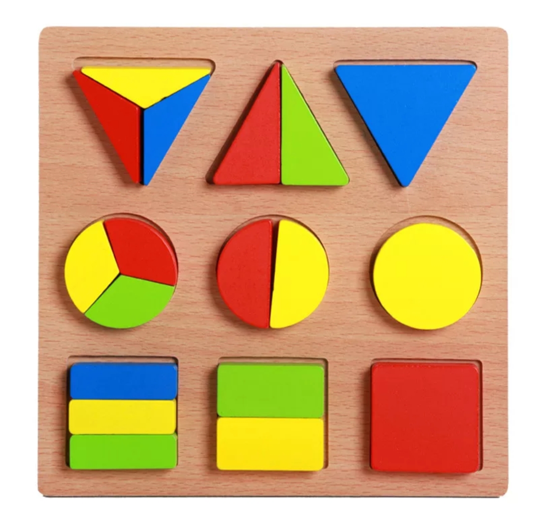 Colorful Geometric Shapes Cognitive Board(Triangle)