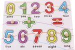 Knob Wooden Numbers Hand Grasp Board(0-9)