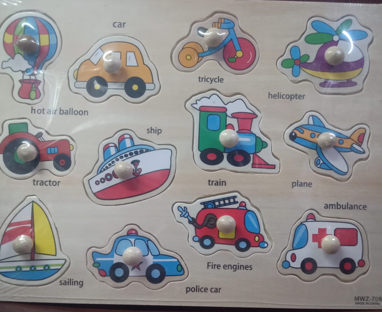 Knob Wooden Transport Hand Grasp Board