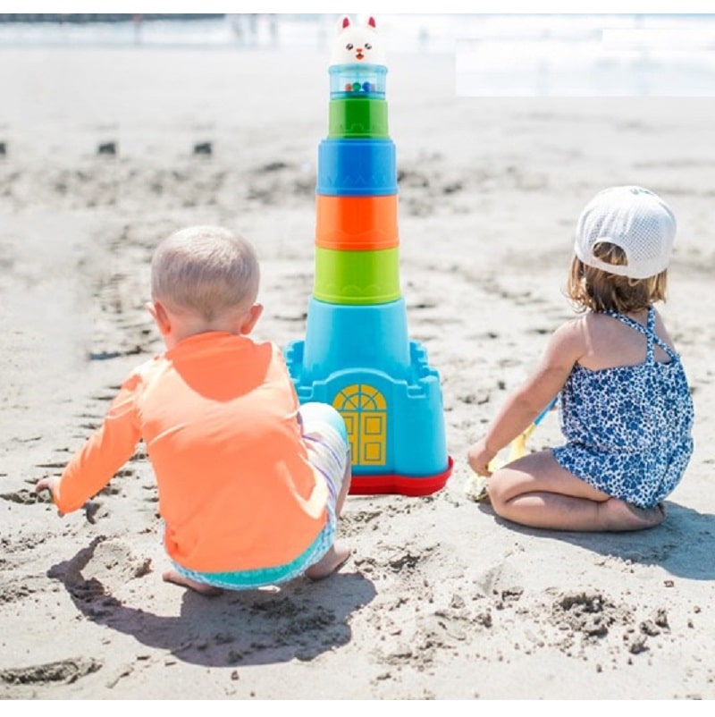 Nesting Shape Sorting and Stacking Cups Animal Castle