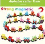 Alphabets Wooden Strong Strength Magnetic Train 27 Pieces