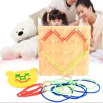 Kids Wooden Geo Board And Lacing Board China ( art craft lacing )