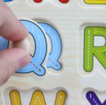 Knob Wooden Capital Letter Hand Grasp Board - Image 5