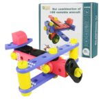 Wooden Nut Combination Assembling Toy Aircraft