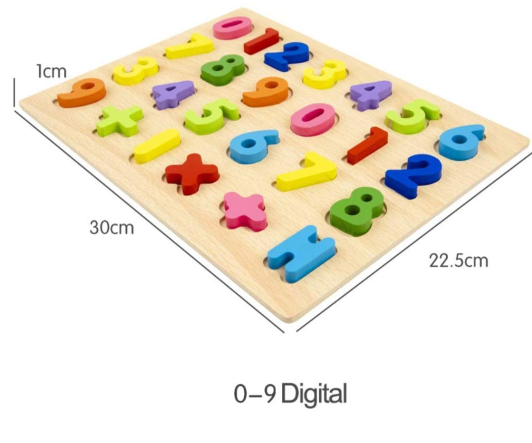 Wooden Numbers Learning Board