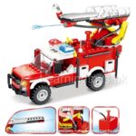 Assembling Fire Truck With Water Spray Lego Blocks - 265 Pieces - Image 5