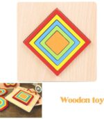 Geometric Square 3 D Wood Puzzle - Image 3
