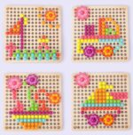 Wooden Mushroom Nails With Gears - Image 2