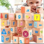 26 Pcs Solid Wooden Cube Letter Alphabet Blocks - Image 2
