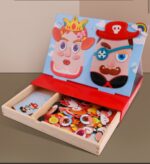 Wooden Magnetic Puzzle Face Changing Art Craft Game - Image 2