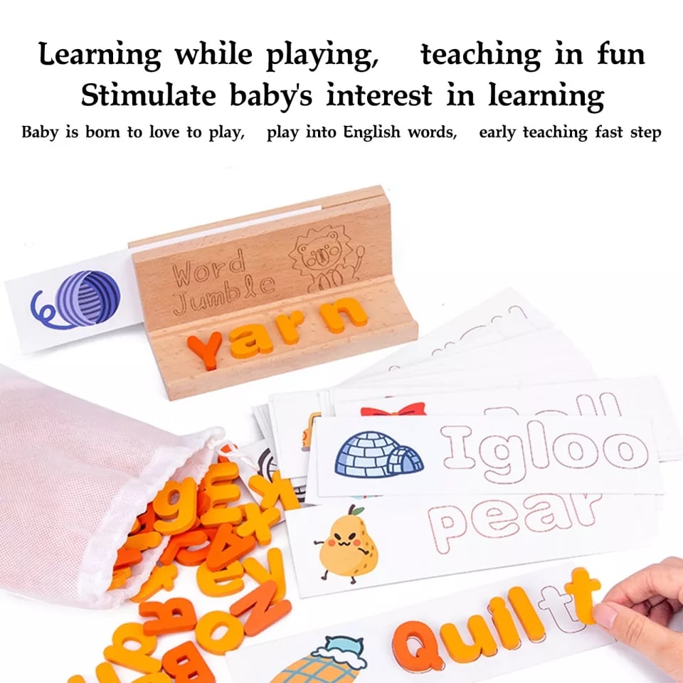 Wooden Tray Spelling Learning Kit