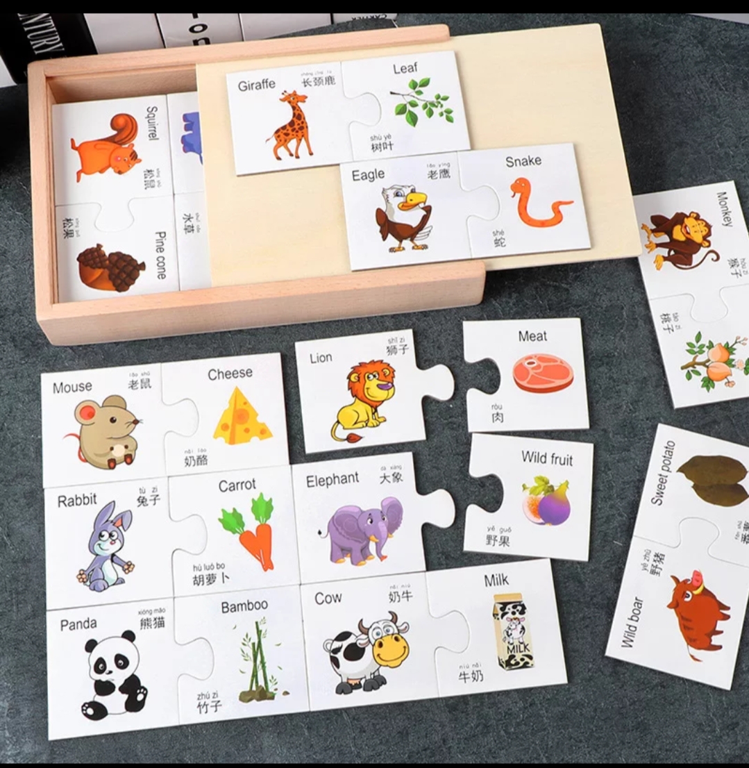 Animal Flash Cards Matching Game