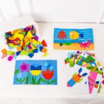 Wooden Shapes Puzzle With Pattern Cards & Storage Box - Image 3