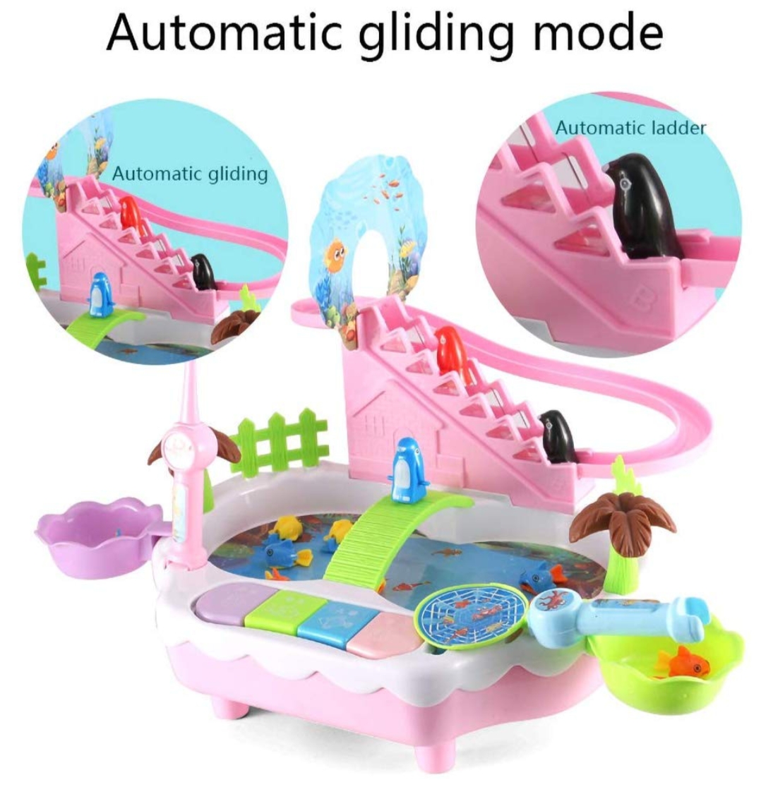 Electronic Fishing with Penguin Slide