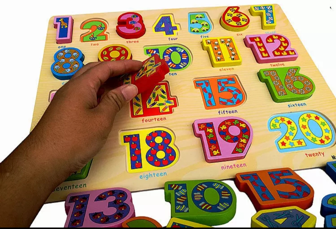 1 To 20 Wooden 3 D Learning Board Large.