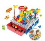 Marble Run Building Blocks & Storage Rack- 58 Pieces - Image 2