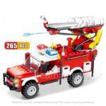 Assembling Fire Truck With Water Spray Lego Blocks - 265 Pieces - Image 6